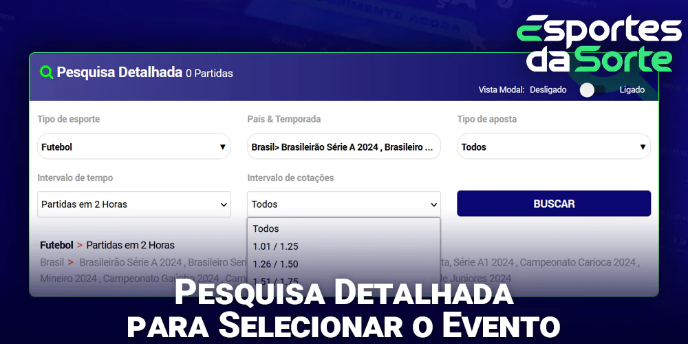 Encontre o evento certo no Esporte Da Sorte